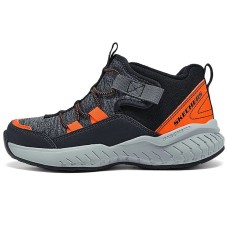 Skechers Anti-Slip Wear-Resistant Mid-Top Kids' Boots Black Orange Kids' Черный, 27.5