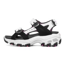 Skechers D'LITES Series Wear-Resistant Slip-Resistant Children's Sandals Black White Teenagers 30