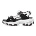 Skechers D'LITES Series Wear-Resistant Slip-Resistant Children's Sandals Black White Teenagers 30