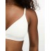 Monki ribbed triangle bralette in white Белый, L - US 14-16