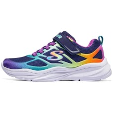 Skechers Girls Cushioning, Wear Resistant Low Top Kids' Running Shoes Marine Blue Teenagers Синий, 28.5