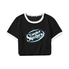 Skechers Regular T Shirt Women's Carbon Black Carbon Black 0018, M