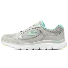 Skechers Flex Appeal 4.0 Casual Shoes Women's Low-Top Gray/Mint 36