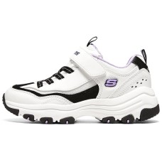Skechers I Conik Slip Resistant Anti Kick Kids Lifestyle Shoes Black White Teenagers 28.5