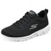 Skechers Women's GO WALK Slip Resistant Low Top Casual Shoes Women's Black Black/Light Green/BKAQ, 37.5