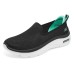 Skechers Go Walk Arch Fit Anti-Slip Wear-Resistant Low-Top Casual Shoes Women's Black Cyan 37.5