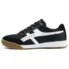 Skechers Street Breathable Low-Top Casual Shoes Men's Black White Черно-белый, 41