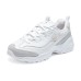 Skechers D'LITES 1.0 Anti-Slip And Wear-Resistant Support Lightweight Height Increasing Low-Top Chunky Sneakers Women's Серый Белый, 38
