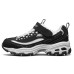 Skechers Kids Slip Resistant, Abrasion Resistant, Breathable Low Top Kids Lifestyle Shoes White Black Kids' 35