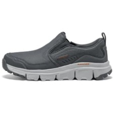 Skechers OUTDOOR MENS Anti-Slip And Wear-Resistant Breathable Trekking Shoes Men's Gray Orange Серый/Оранжевый, 40