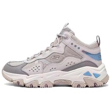 Skechers OUTDOOR Breathable Height Increasing Rebound Mid-Top Casual Shoes Women's Gray Brown Natural/Multicolor/NMLT, 39.5