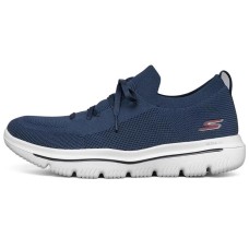 Skechers Go Walk Evolution Ultra Cushioning Anti-Slip And Wear-Resistant Low-Top Casual Shoes Men's Blue 42.5