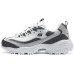 Skechers D'LITES 1.0 Cushioning Wear-Resistant Low-Top Casual Shoes Women's White Gray Black White Gray Black, 37