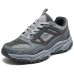 Skechers OUTDOOR MENS Anti-Slip Wear-Resistant Low-Top Casual Shoes Men's Charcoal Gray Red Charcoal Gray/Red, 45