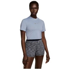 Women's Pro Dri-FIT Short-Sleeve Cropped Training Top Голубой, XS
