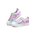 Skechers Twi lites 2.0 Anti Slip Wear Resistant Low Top Kids' Skateboarding Shoes Silver Multicolor Teenagers 35