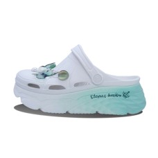 Skechers Max Cushioning Clogs Women's White Green Зеленый, 38