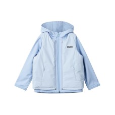 Skechers Grade School Casual Sportswear Set (Moon White Blue Vest + Moon White Blue Jacket), 130