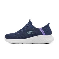 Skechers Breathable Lightweight Low-Top Casual Shoes Women's Navy Синий, 37.5