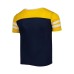 Big Girls Navy West Virginia Mountaineers Practically Perfect Striped T-shirt Синий, L