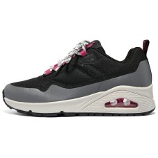 Skechers Street Slip-Resistant Low-Top Casual Shoes Women's Black Gray Black Gray, 37