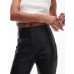 Mango elasticated waist slim fit faux leather legging in black Черный, XS - US 2