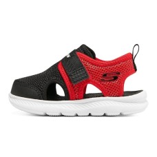 Skechers Abrasion Resistant Breathable Slip Resistant Children's Sandals Black Red Children Aged 3 7 Years Old Красно-черный, 26