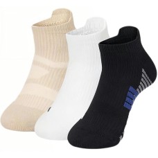 Skechers Comfort Sports Series Ankle Socks Unisex 3 Pack Black+White+Gray (3 Pack), M