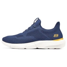 Skechers Ingram Cushioning Anti-Slip And Wear-Resistant Breathable Support Low-Top Casual Shoes Men's Blue 41.5