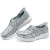 Skechers Slip Ins Slip-Resistant Breathable Low-Top Casual Shoes Women's Gray White Серый Белый, 36