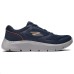 Skechers Go Walk Fle Cushioned Slip Resistant Low Top Casual Shoes Men's Blue Orange темно-синий/оранжевый, 41