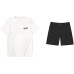 Skechers Casual Sportswear Men's белый +черный, Short-Sleeved Top+Bottom, M