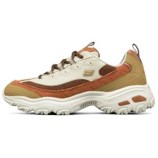 Skechers D'LITES 1.0 Cushioning, Wear Resistant Low Top Chunky Sneakers Men's White Brown 41