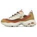 Skechers D'LITES 1.0 Cushioning, Wear Resistant Low Top Chunky Sneakers Men's White Brown 41