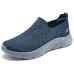 Skechers Cushioned Wear-Resistant Breathable Rebound Low-Top Casual Shoes Men's Blue Синий, 42.5