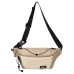 Skechers Nylon One Shoulder Crossbody Fanny Pack Regular Unisex Ivory White With Khaki Accents Ivory White with Khaki Accents