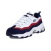 Skechers D'Lites 1.0 Low top Clunky Shoes White/Blue Women's 35