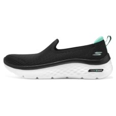 Skechers Go Walk Arch Fit Anti-Slip Wear-Resistant Low-Top Casual Shoes Women's Black Cyan 37.5