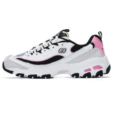 Skechers Milk Tea Bear Support Balance Low-Top Chunky Sneakers Women's Black Pink Multicolor 35