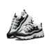 Skechers D'LITES Series New Retro Cushioning Lightweight Low Top Chunky Sneakers Women's Black White 35