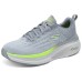 Skechers Women's GO Series Anti Slip Wear Resistant Low Top Running Shoes Women's Gray Green Gray/Lemon, 36