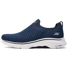 Skechers GO WALK 1 Slip-Resistant Breathable Support Height Increasing Low-Top Casual Shoes Men's Blue Black Черный, 41