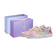 Skechers Marie Kitten Anti-Slip Wear-Resistant Low-Top Skateboard Shoes Men's Pink Yellow Розовый, 42