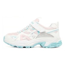 Skechers Stamina Series Slip Resistant Cushioning Abrasion Resistant Kids Lifestyle Shoes White Pink Teenagers 27.5