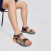 Skechers Anti-Slip Wear-Resistant Children's Sandals Black Orange Kids' Черный, 32