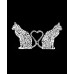 Лонгслив LA Pop Art Cat Tail Heart Черный, XL