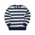 Skechers Colorful Sweatshirts Unisex Navy Blue White Mixed Color Stripes 03UB Navy Blue-White Mixed Color Stripes-03UB, XS