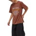 Skechers Sport T Shirt Unisex Imperial Jade Brown Protea Jade Umber/046K, XL