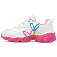 Skechers James Goldcrown X Skechers D'Lites Crystal Low Top Running Shoes Pink/White Women's 38