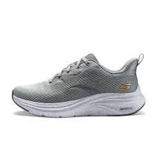 Skechers Cushioned Slip-Resistant Low-Top Casual Running Shoes Men's Gray Orange Gray Orange, 41